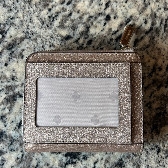 Kate Spade Gold Bid-fold Glitter Wallet - Picture 4 of 12